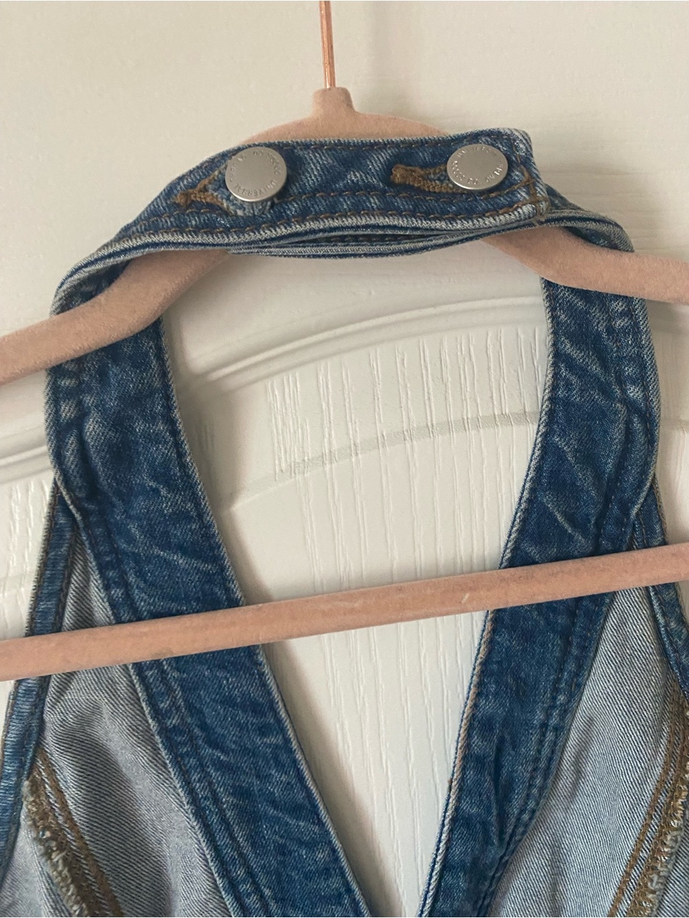Universal Thread Y2k Festival Boho Chic Denim Halter Retro Romper 8 - Picture 6 of 7
